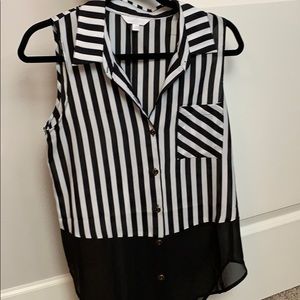 Black and White striped blouse